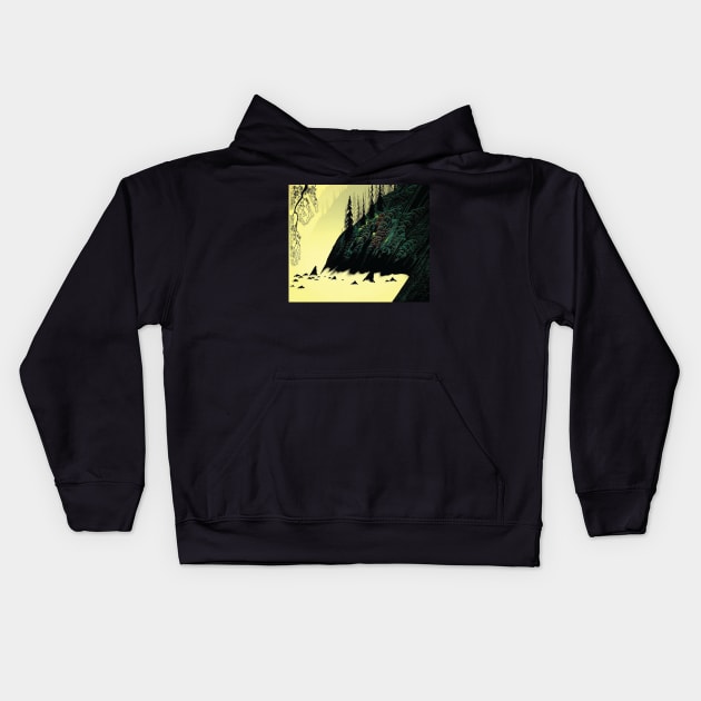 eyvind earle Kids Hoodie by QualityArtFirst